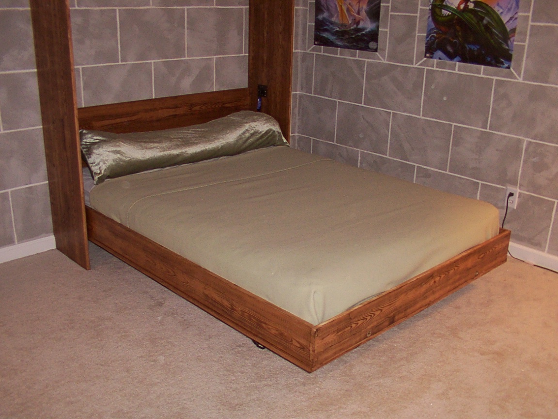 Murphy Bed made to look like castle drawbridge